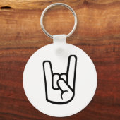 ロックハンド記号 キーホルダー (正面)