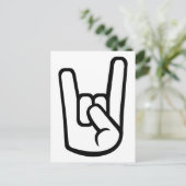 ロックハンド記号 ポストカード (スタンド正面)