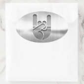 ロックハンド鋼 楕円形シール (バッグ)