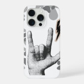 ロックハンド ライトニング ヴィンテージスタイル iPhoneケース (裏面)