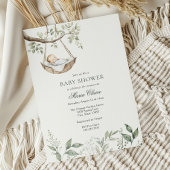 ロックバイベビーグリーンリーベビーシャワー招待状 招待状