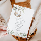 ロックバイベビーグリーンリーベビーシャワー招待状 招待状