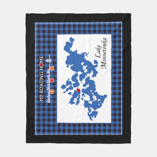 ロックバムボートヤード株式会社ミネトンカ湖ブランケット フリースブランケット (正面)