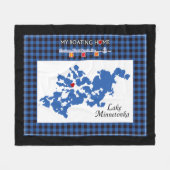 ロックバムボートヤード株式会社ミネトンカ湖ブランケット フリースブランケット (正面(横))