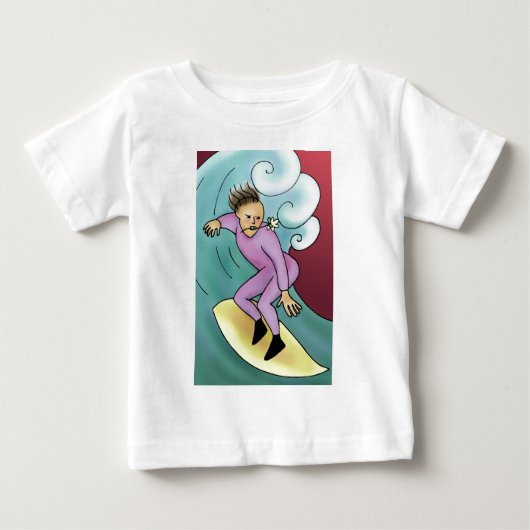 ロックバラサーファー ベビーTシャツ (正面)