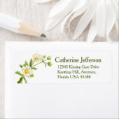 ロックバラ結婚ホワイトのスリムな返信住所 シール (インサイチュ)