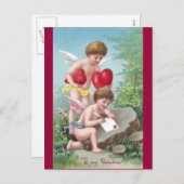 ロックバレンタインでクリアするキューピッド シーズンポストカード (正面/裏面)