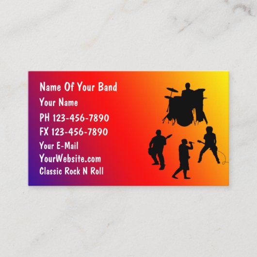 ロックバンドの名刺 名刺 (正面)