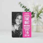 ロックバンドバルミツワーSave the Date in Pink 案内ポストカード (スタンド正面)