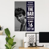 ロックバンドバー(ユダヤ教の)バル・ミツバーフォトポスターブラック ポスター (ホームオフィス)