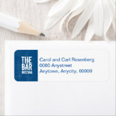 ロックバンドバー（ユダヤ教の）バル・ミツバー差出人住所インブルー ラベル (インサイチュ)