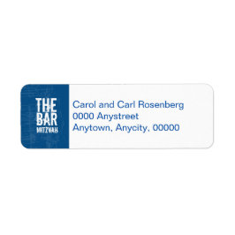 ロックバンドバー（ユダヤ教の）バル・ミツバー差出人住所インブルー ラベル