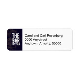 ロックバンドバー（ユダヤ教の）バル・ミツバー差出人住所 ラベル