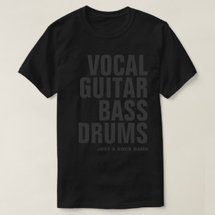 ロックバンド形成ブラックTシャツ Tシャツ