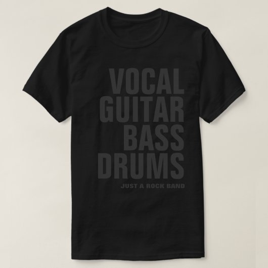 ロックバンド形成ブラックTシャツ Tシャツ (デザイン正面)