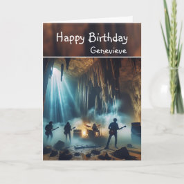 ロックバンド遊の地下の洞窟の誕生日 カード