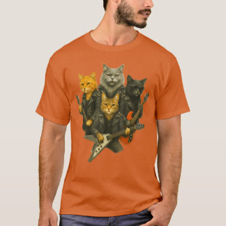 ロックバンド 猫 ギター 楽しい 音楽好き 猫 グッズ Tシャツ
