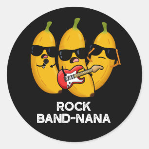 ロックバンドnanaおもしろいバナナプンダーク ラウンドシール