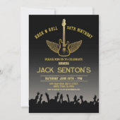 ロックバースデーパーティーフェスティバルギターミュージック招待状 招待状 (正面)