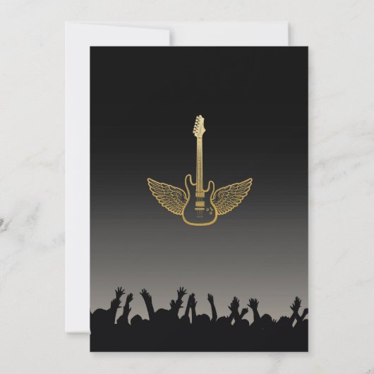 ロックバースデーパーティーフェスティバルギターミュージック招待状 招待状 (裏面)