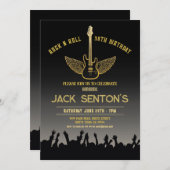 ロックバースデーパーティーフェスティバルギターミュージック招待状 招待状 (正面/裏面)