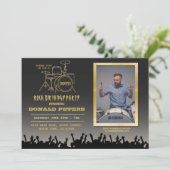 ロックバースデーパーティーフェスティバル群衆音楽写真 招待状 (スタンド正面)