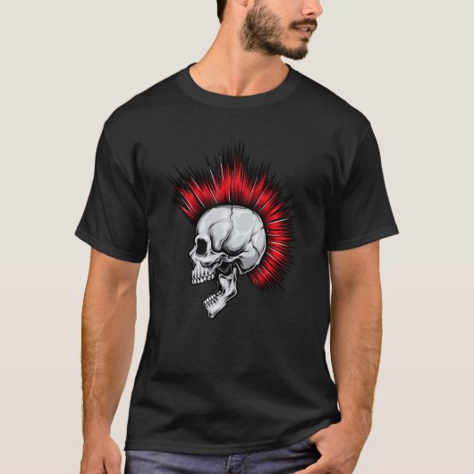 ロックパンクスカル Tシャツ (正面)