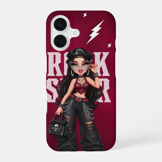 ロックパーソナライズされたスターの電話ケース iPhone 16ケース (裏面)