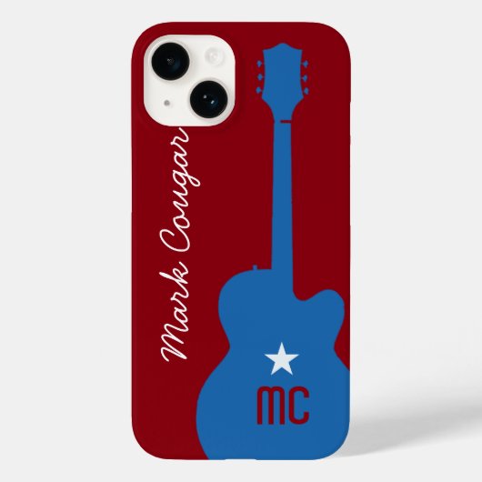 ロックパーソナライズされたミュージックギタリスト Case-Mate iPhoneケース (裏面)