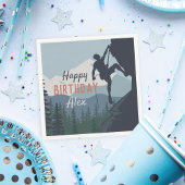 ロックパーソナライズされた登山テーマハッピーバースデー スタンダードカクテルナプキン