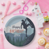 ロックパーソナライズされた登山テーマハッピーバースデー ペーパープレート