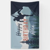 ロックパーソナライズされた登山テーマハッピーバースデー 横断幕 (縦)