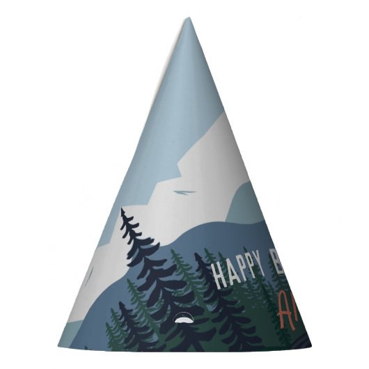 ロックパーソナライズされた登山テーマ誕生日 パーティーハット (左)