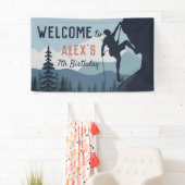 ロックパーソナライズされた登山誕生日パーティーへようこそ 横断幕 (インサイチュ)