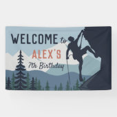 ロックパーソナライズされた登山誕生日パーティーへようこそ 横断幕 (横)