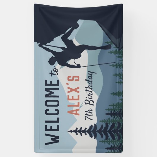 ロックパーソナライズされた登山誕生日パーティーへようこそ 横断幕 (縦)