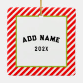 ロックパーソナライズされた登山贈与 セラミックオーナメント (裏面)