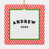 ロックパーソナライズされた登山 セラミックオーナメント (裏面)