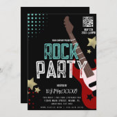 ロックパーティーフェスティバルDJパーティーバークラブフライヤー 招待状 (正面/裏面)