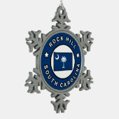 ロックヒルサウスカロライナ スノーフレークピューターオーナメント (左)