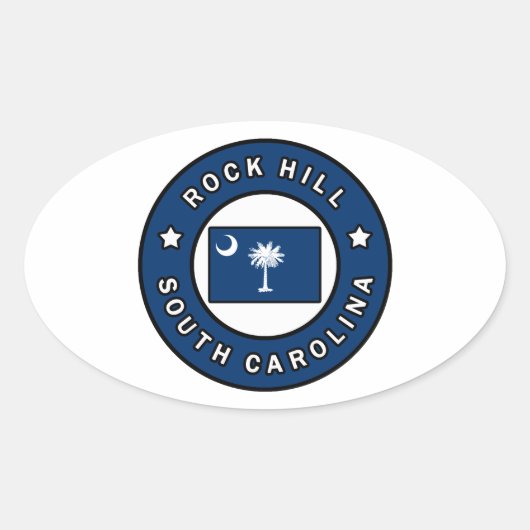 ロックヒルサウスカロライナ 楕円形シール (正面)