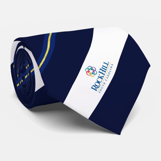 ロックヒル（サウスカロライナ州）市旗ネックタイ ネクタイ (ロール)