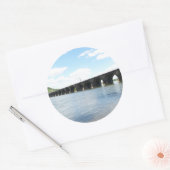 ロックビルストーンメーソンリーアーチ鉄道橋 ラウンドシール (封筒)