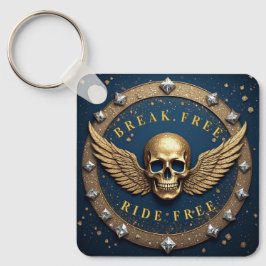 ☠️ ロックファンへのゴールドスカルハローデザインギフト 💀 キーホルダー