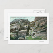 ロックフェイスの巨大な岩石段の昇順の表示 ポストカード (正面/裏面)