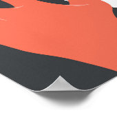 ロックフェスティバルはっきりした – レッド&ブラックグランジデザイン位置 ポスター (角)