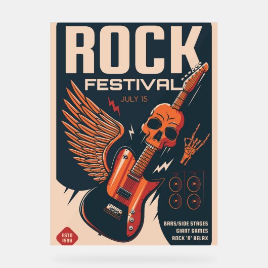 ロックフェスティバル アクリルサイン (正面)