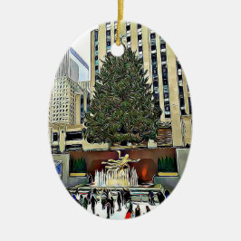 ロックフェラーの中心のクリスマスツリーのオーナメント セラミックオーナメント