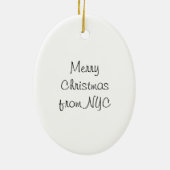 ロックフェラーの中心のクリスマスツリーのオーナメント セラミックオーナメント (裏面)