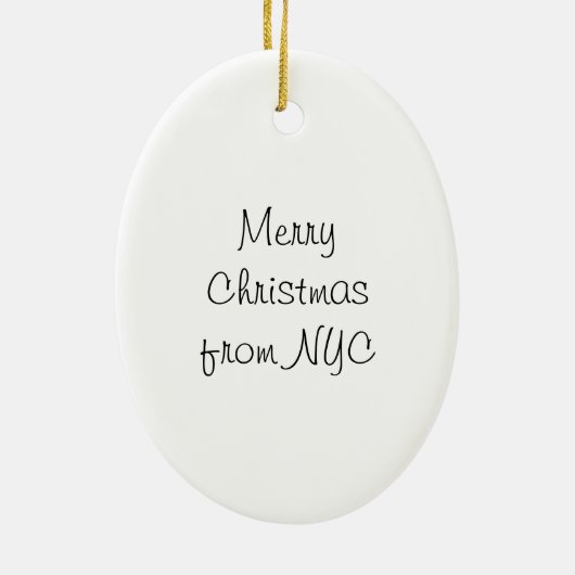 ロックフェラーの中心のクリスマスツリーのオーナメント セラミックオーナメント (裏面)